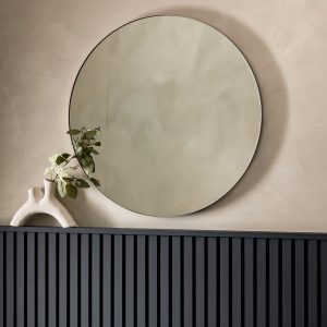 Gallery Direct Bowie Round Mirror Silver | Shackletons