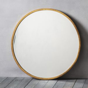 Gallery Direct Higgins Round Mirror Antique Gold | Shackletons