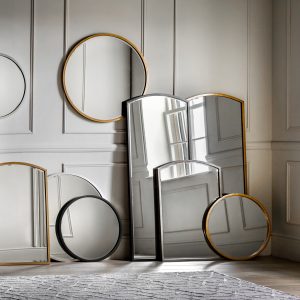 Gallery Direct Higgins Round Mirror Antique Gold | Shackletons