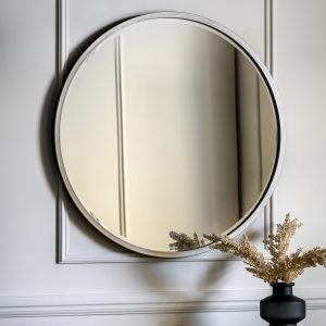 Gallery Direct Higgins Round Antique Silver | Shackletons