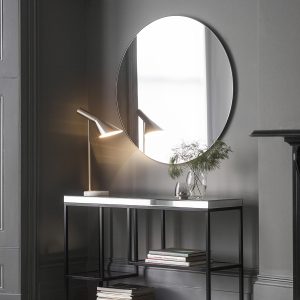 Gallery Direct Hayle Round Mirror Black | Shackletons