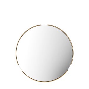 Gallery Direct Fitzroy Round Mirror Gold | Shackletons