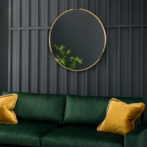 Gallery Direct Fitzroy Round Mirror Gold | Shackletons