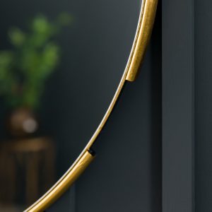 Gallery Direct Fitzroy Round Mirror Gold | Shackletons