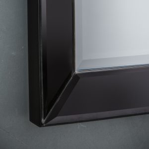 Gallery Direct Luna Rectangle Mirror Black | Shackletons