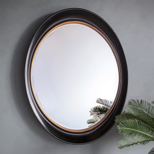 Gallery Direct Fiddock Mirror Black and Gold | Shackletons