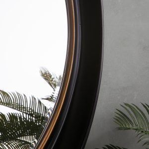 Gallery Direct Fiddock Mirror Black and Gold | Shackletons