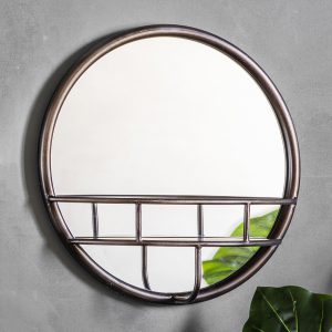 Gallery Direct Milton Round Mirror Black | Shackletons