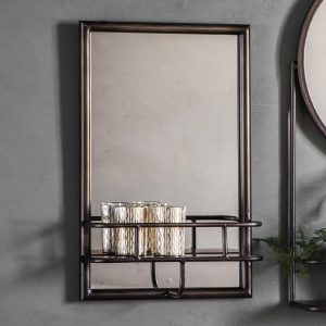 Gallery Direct Milton Rectangle Mirror Black | Shackletons