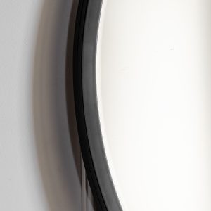 Gallery Direct Higgins Round Mirror Black | Shackletons