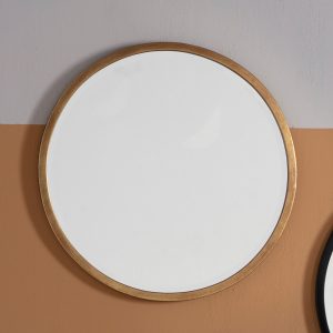 Gallery Direct Higgins Round Mirror Antique Gold | Shackletons