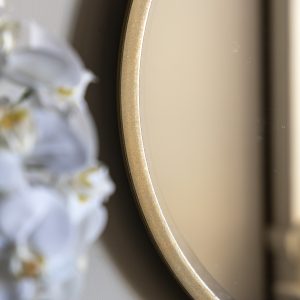 Gallery Direct Higgins Round Mirror Antique Gold | Shackletons