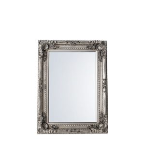 Gallery Direct Carved Louis Mirror Silver | Shackletons