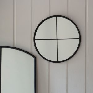 Gallery Direct Frida Round Mirror Black | Shackletons