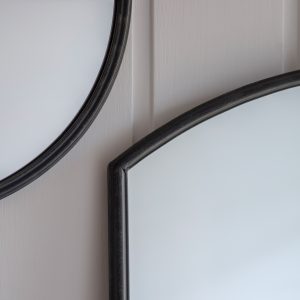 Gallery Direct Frida Round Mirror Black | Shackletons