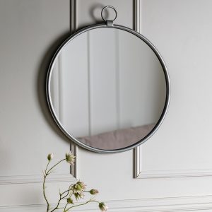 Gallery Direct Bayswater Silver Round Mirror | Shackletons