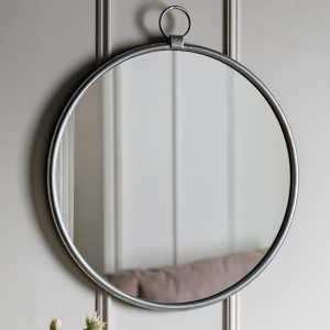 Gallery Direct Bayswater Silver Round Mirror | Shackletons