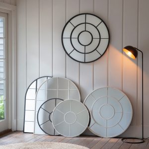 Gallery Direct Hampstead Arch Mirror Black | Shackletons