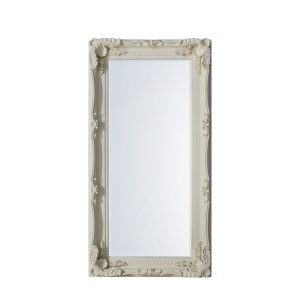 Gallery Direct Carved Louis Leaner Mirror Cream | Shackletons