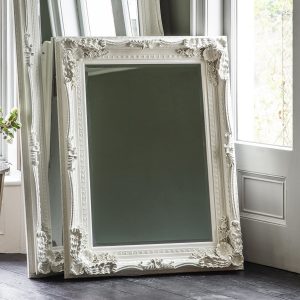 Gallery Direct Carved Louis Mirror Cream | Shackletons