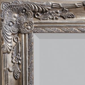 Gallery Direct Hampshire Leaner Mirror Antique Silver | Shackletons