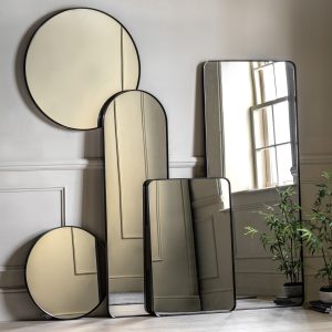 Gallery Direct Holworth Large Round Mirror Black | Shackletons