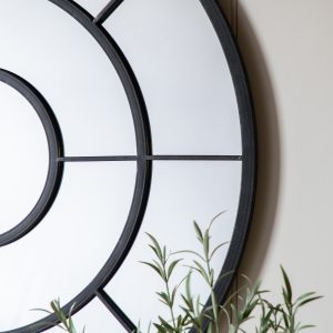 Gallery Direct Richborough Round Mirror Black | Shackletons