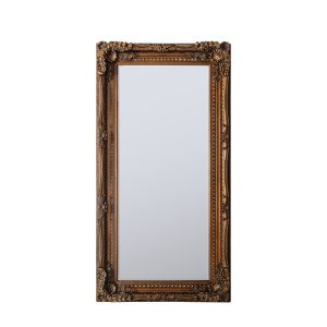 Gallery Direct Carved Louis Leaner Mirror Gold | Shackletons