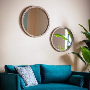 Gallery Direct Hector Mirror Round Small Natural | Shackletons