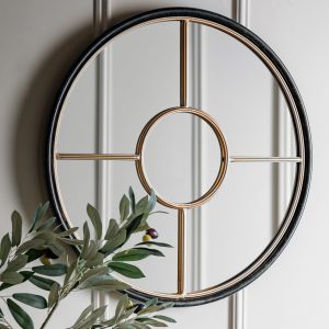 Gallery Direct Rocca Round Mirror Gold | Shackletons