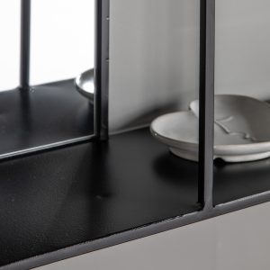 Gallery Direct Bassan Mirror Shelf Black | Shackletons