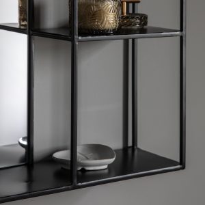 Gallery Direct Bassan Mirror Shelf Black | Shackletons