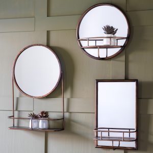 Gallery Direct Milton Round Mirror Bronze | Shackletons