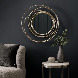 Gallery Direct Allende Mirror Satin Gold | Shackletons