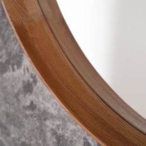 Gallery Direct Keaton Round Mirror Oak | Shackletons