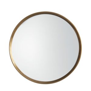 Gallery Direct Harvey Round Mirror Gold | Shackletons