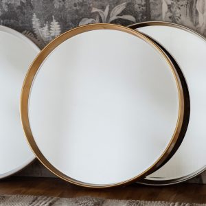 Gallery Direct Harvey Round Mirror Gold | Shackletons