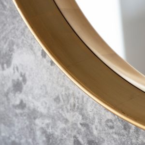 Gallery Direct Harvey Round Mirror Gold | Shackletons