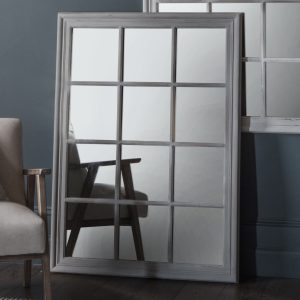 Gallery Direct Costner Mirror Distressed Grey | Shackletons