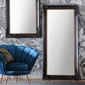 Gallery Direct Harrelson Leaner Mirror Antique Black | Shackletons