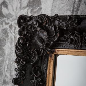 Gallery Direct Harrelson Leaner Mirror Antique Black | Shackletons