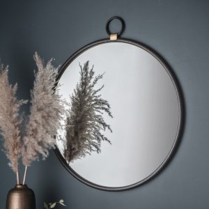 Gallery Direct Bayswater Black Round Mirror | Shackletons