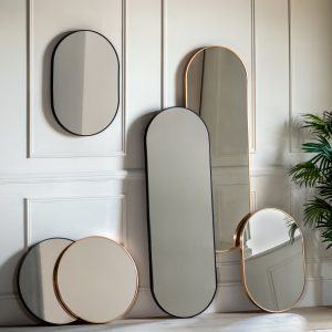 Gallery Direct Yardley Mirror Round Black | Shackletons