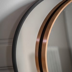 Gallery Direct Yardley Mirror Round Black | Shackletons