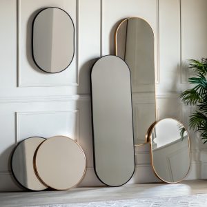 Gallery Direct Yardley Mirror Round Black | Shackletons