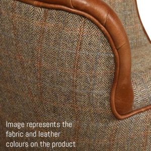 Vintage Elston Chair in Hunting Lodge Harris Tweed Fabric and Leather | Shackletons