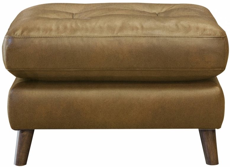 Alexander & James Saddler Footstool in Tote Tobacco with Dark Oak Feet