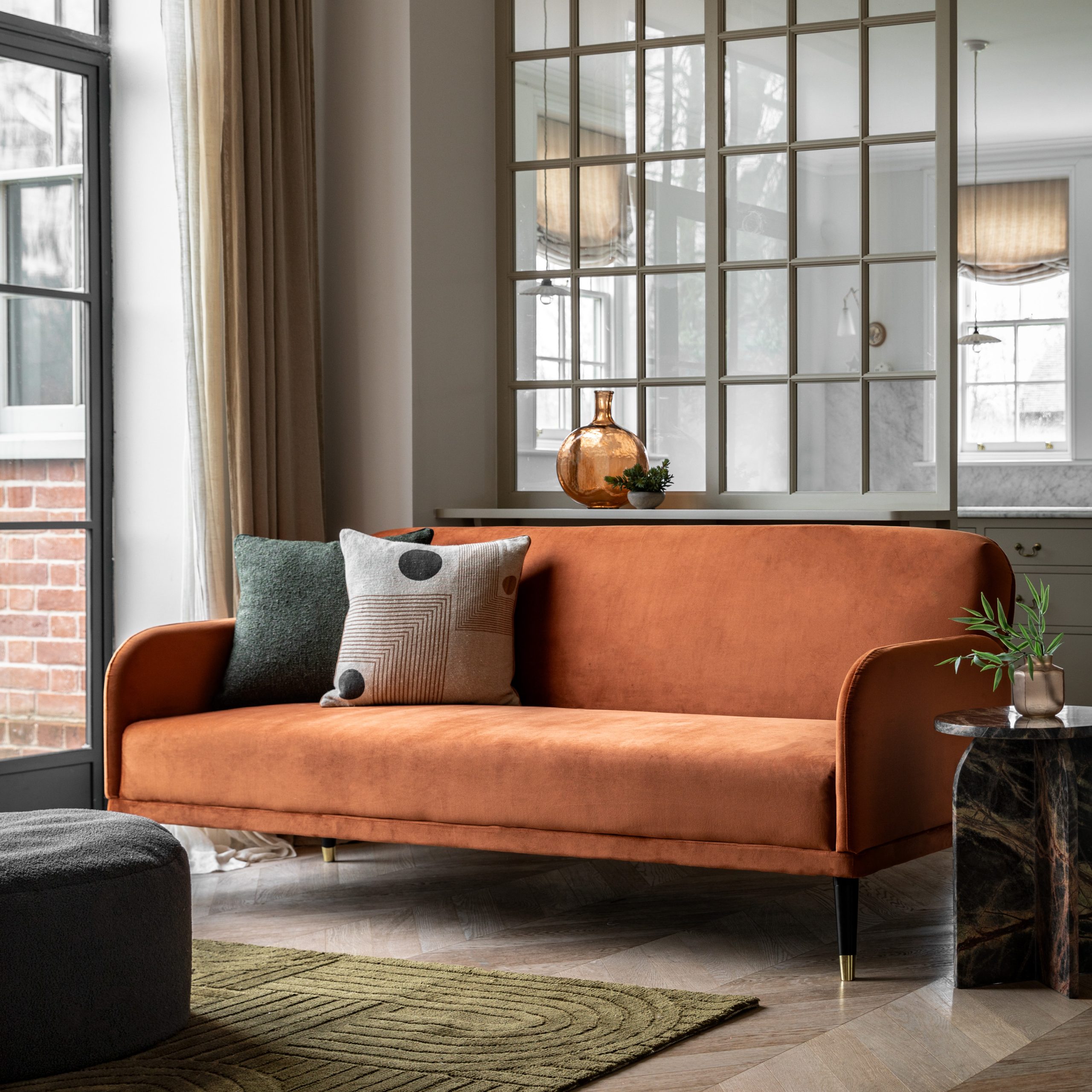 Gallery Direct Holt Sofa Bed Rust